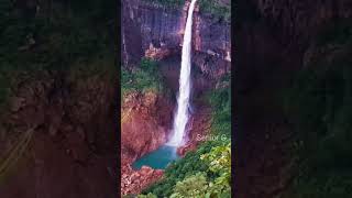 Nohkalikai Waterfall🔥🔥😲😲 meghalaya shorts [upl. by Janus]