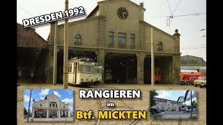 Straßenbahn Dresden  Rangieren im Betriebshof Mickten 1992 [upl. by Drais]