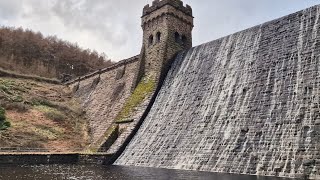 Overflowing Dam  Derwent Reservoir Derbyshire [upl. by Alrahc]