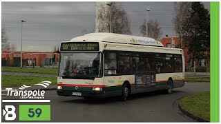 🇫🇷 ⸱ HD Lille  Ligne 59  Renault Agora S GNV €2 n°10083  Transpole [upl. by Moorish]