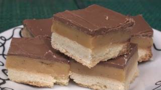 Caramel Shortbread Millionaires Shortbread Recipe [upl. by Keifer]