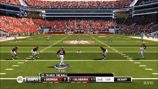 NCAA Football 14  Georgia vs Alabama Gameplay HD [upl. by Wylma300]