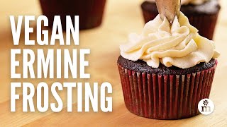 Vegan Ermine Frosting — SIX INGREDIENT WHIPPED FROSTING WITH FLOUR [upl. by Rufena240]