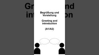 German A1 I Greeting and Introduction I deutsch a1 deutschlernen anfang german germany lernen [upl. by Jola]