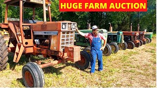 Massive Farm Auction  Insane Deals  We Guess the Prices Tractors Vintage Trucks Combines Tools [upl. by Isaiah]