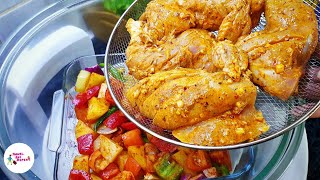 How To Roast Chicken And Vegetables Together In Halogen Oven Air Fryer  Any Oven  Roast Chicken [upl. by Enaerb]