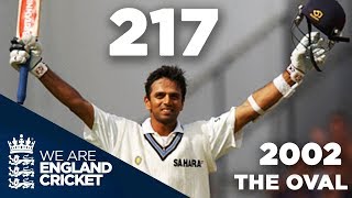 Rahul Dravid Hits 217 at The Oval  England v India 2002  Highlights [upl. by Rorrys]