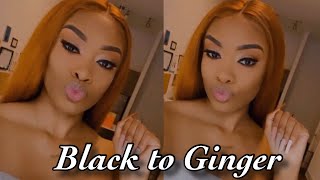 THE PERFECT GINGER HAIR COLOR FOR FALL  USING ADORE DYE  BLACK WOMEN 🍂🍁 [upl. by Carilla]