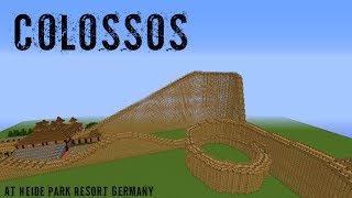 Minecraft Roller Coaster Colossos at Heide Park Resort Germany HD [upl. by Ongineb]