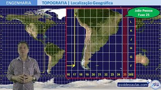 ENGENHARIA TOPOGRAFIA LOCALIZAÇÃO GEOGRÁFICA  Transformação de Coordenadas UTM em Geográficas [upl. by Ahto]