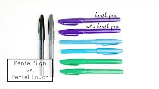 Pentel Touch Brush Pen vs Pentel Sign Pen  Which Pentel Pen to use for Handlettering [upl. by Veljkov689]