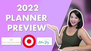 2022 Planner Preview Target Planner Shopping  Day Designer Blue Sky Wit And Delight [upl. by Jeri]