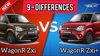 WagonR Zxi vs Zxi Plus Comparison  WagonR Top Model Comparison in Hindi [upl. by Esiuolyram444]