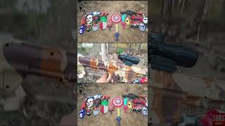 Collecting gunsNerf MegaCaptain US SwordSpiderman gunSupermangun Nerf mega dual strike PART 621 [upl. by Nanette840]