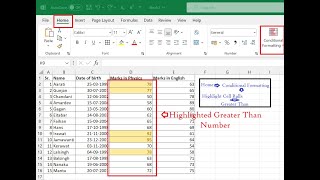 Excel  Conditional Formatting in Excel  Greater Than  SkillEducationLearn [upl. by Alisun]