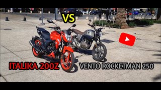 ITALIKA 200Z VS VENTO ROCKETMAN 250 SI VAS A COMPRAR UNA DE ESTAS MOTO MIRA ESTE VIDEO [upl. by Touber]