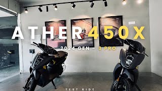 2024 ATHER 450X GEN 3 PRO  Test ride  First impression [upl. by Stalker827]