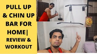 Review Pull up bar chin up bar with pulley installation In Hindi [upl. by Aisatsana]