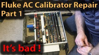 289 Fluke 5200A Programmable AC Calibrator Repair Part 1 [upl. by Yrrem]