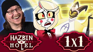 HAZBIN HOTEL EPISODE 1 REACTION  Overture  Hell Is Forever  Happy Day In Hell  Review [upl. by Earahs]