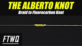 Fishing Knots Alberto Knot  How to Tie Braid to Fluorocarbon or Braid to Mono [upl. by Aicekal]