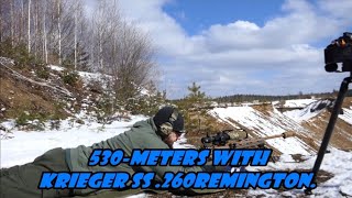 530meters with Krieger SS 260 Remington Tikka CTR amp KRG C4 136gr ScenarL VV Triple5 [upl. by Tiffanie]