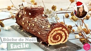 BUCHE de NOEL ROULEE au CHOCOLAT FACILE et RAPIDE [upl. by Essila105]