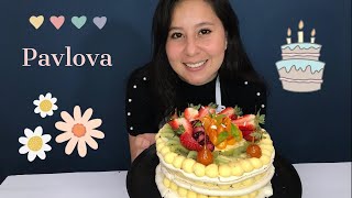 Receta PAVLOVA con CREMA PASTELERA MERENGUE SUIZO y FRUTAS [upl. by Eninahpets]