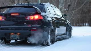 Evo X MR Snow Launch [upl. by Nisay357]