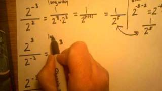 Dividing with Exponents Part 2 of 2 [upl. by Ayekehs574]