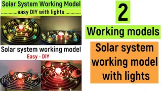 Solar system working models  solar system model with lights  science project model  diy  how to [upl. by Shewchuk926]