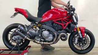 Ducati Monster 821 Performance 2021 Exhaust sounds Termignoni slip on [upl. by Taam]