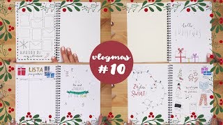 DEKOROWANIE ZESZYTU NA ŚWIĘTA bullet journal  vlogmas 10 [upl. by Lleddaw]