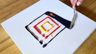 Easy Acrylic Painting Technique  Step By Step  Abstract Painting Using Rubber Roller [upl. by Sato]