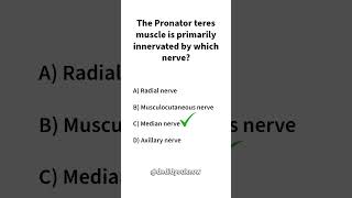 The Pronator teres muscle is primarily innervated by which nerve muscle [upl. by Madelena]