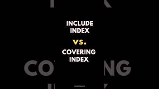 SQL INCLUDE INDEX Vs COVERING INDEX ✍️ [upl. by Anitsuj702]