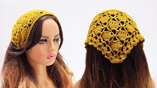 Easy Crochet Bandana Tutorial  How To Crochet [upl. by Palecek883]