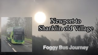 Newport to Shanklin Old Village journey in Fog Isle of Wight [upl. by Orvan]