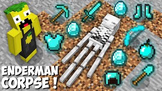 I found THE CORPSE OF A DIAMOND ENDERMAN in Minecraft  SECRET DEAD ENDERMAN [upl. by Ssilb]