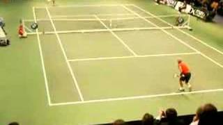 Tennis Bjørn Borg V Henri LecontequotLegends LivequotCopenhagen [upl. by Genni]