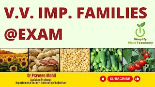 Very important families for exams Keydiagnostic characters rpsc assistant professor exam [upl. by Shermy405]