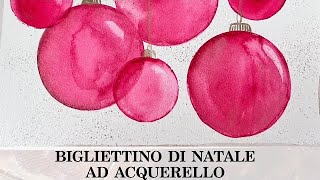 Bigliettino di Natale FACILE ad Acquerello  acquerello Natale Arte per Te [upl. by Arinaj]