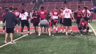 Rutgers East Coast Elite Football Camp  Aidan Miller  Archbishop Stepinac 2021 [upl. by Esadnac]