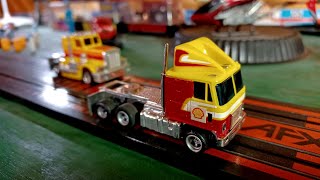 Tyco Peterbilt vs AFX GMC Shell Astro Truck  Big Rig Warriors Challenge [upl. by Jeniece]