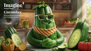 Cucumber Rhymes for Kids  Fun and Healthy Learning Song [upl. by Itsa]