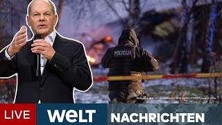 ABSTURZ VON DHLFRACHTFLIEGER Kanzler Olaf Scholz warnt vor vorschnellen Urteilen  WELT Livestream [upl. by Temp929]