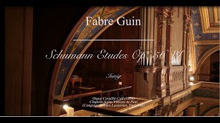 Robert Schumann 6 Etudes Op56 n°4  orgue  Fabre GUIN [upl. by Yci]