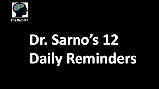 Breaking Down Dr Sarnos 12 Daily Reminders To Heal [upl. by Edya]