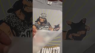 Peeling DTF film off new custom tshirt shorts dtf [upl. by Himelman]