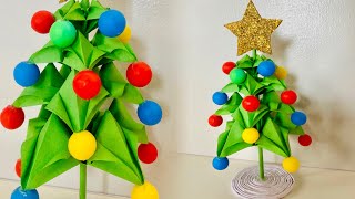 3D Paper Christmas Tree  DIY Christmas Tree  Christmas Tree Craft [upl. by Lenore]